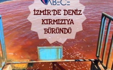 İzmir’de Arıtma Tesisinde Sızıntı; Deniz Kırmızıya Büründü!